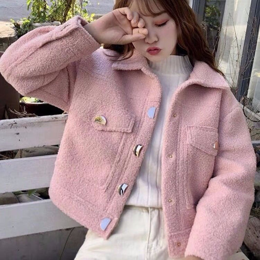 Loose All Match Short Student Jacket Autumn And Winter Jacket Women